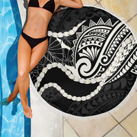Aloha Hawaii Kalo Pikake Lei Beach Blanket Chest Tattoo Black Hawaiian Pattern