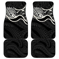 Aloha Hawaii Kalo Pikake Lei Car Mats Chest Tattoo Black Hawaiian Pattern