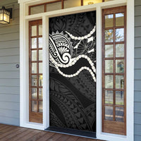 Aloha Hawaii Kalo Pikake Lei Door Cover Chest Tattoo Black Hawaiian Pattern