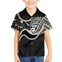 Aloha Hawaii Kalo Pikake Lei Kid Hawaiian Shirt Chest Tattoo Black Hawaiian Pattern