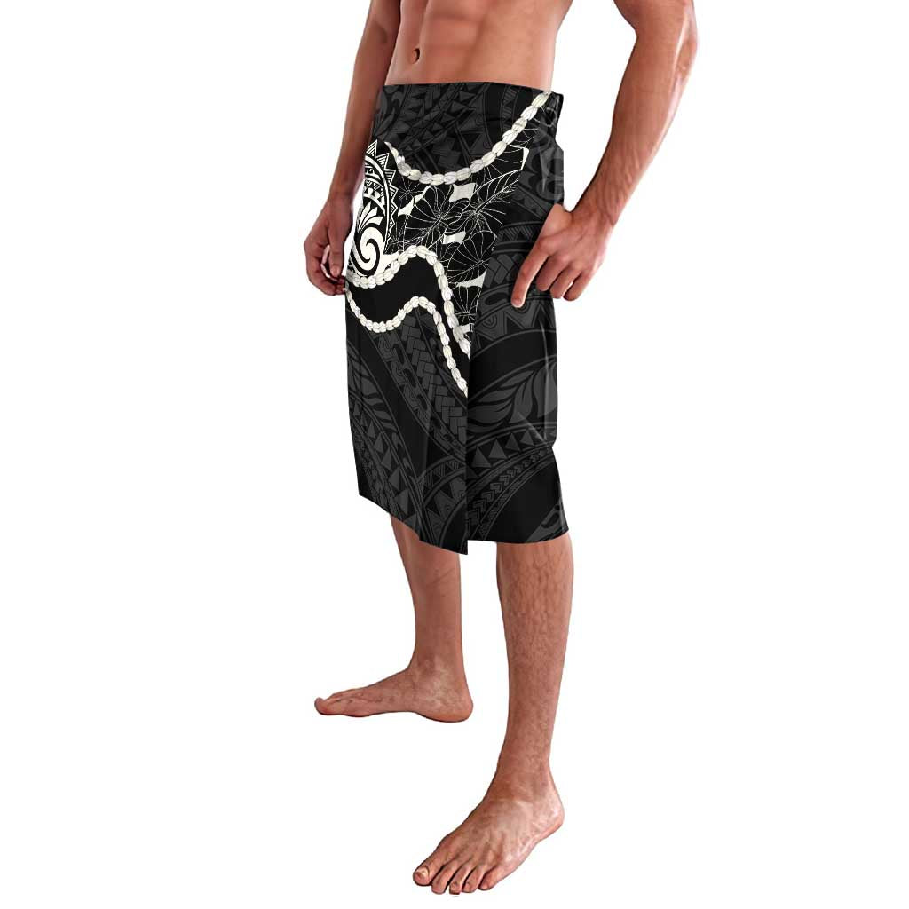 Aloha Hawaii Kalo Pikake Lei Lavalava Chest Tattoo Black Hawaiian Pattern
