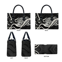 Aloha Hawaii Kalo Pikake Lei Leather Bag Chest Tattoo Black Hawaiian Pattern