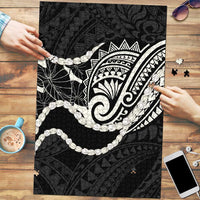Aloha Hawaii Kalo Pikake Lei Puzzle Chest Tattoo Black Hawaiian Pattern