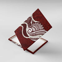 Aloha Hawaii Kalo Pikake Lei Canvas Wall Art Chest Tattoo Oxblood Hawaiian Pattern