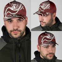Aloha Hawaii Kalo Pikake Lei Classic Cap Chest Tattoo Oxblood Hawaiian Pattern
