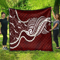 Aloha Hawaii Kalo Pikake Lei Quilt Chest Tattoo Oxblood Hawaiian Pattern