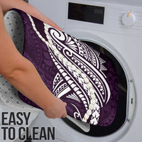 Aloha Hawaii Kalo Pikake Lei Bathroom Set Chest Tattoo Purple Hawaiian Pattern