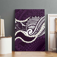 Aloha Hawaii Kalo Pikake Lei Canvas Wall Art Chest Tattoo Purple Hawaiian Pattern