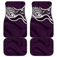 Aloha Hawaii Kalo Pikake Lei Car Mats Chest Tattoo Purple Hawaiian Pattern
