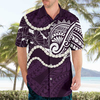 Aloha Hawaii Kalo Pikake Lei Hawaiian Shirt Chest Tattoo Purple Hawaiian Pattern