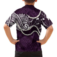 Aloha Hawaii Kalo Pikake Lei Hawaiian Shirt Chest Tattoo Purple Hawaiian Pattern