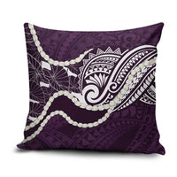 Aloha Hawaii Kalo Pikake Lei Pillow Cover Chest Tattoo Purple Hawaiian Pattern