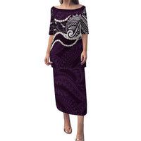 Aloha Hawaii Kalo Pikake Lei Puletasi Chest Tattoo Purple Hawaiian Pattern