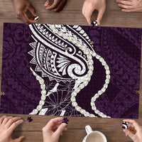 Aloha Hawaii Kalo Pikake Lei Puzzle Chest Tattoo Purple Hawaiian Pattern