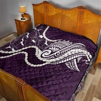 Aloha Hawaii Kalo Pikake Lei Quilt Chest Tattoo Purple Hawaiian Pattern
