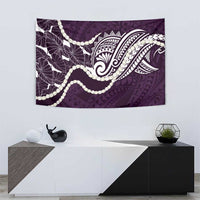 Aloha Hawaii Kalo Pikake Lei Tapestry Chest Tattoo Purple Hawaiian Pattern LT14 - Polynesian Pride