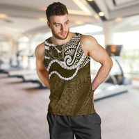 Aloha Hawaii Kalo Pikake Lei Men Tank Top Chest Tattoo Gold Hawaiian Pattern