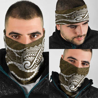 Aloha Hawaii Kalo Pikake Lei Neck Gaiter Chest Tattoo Gold Hawaiian Pattern