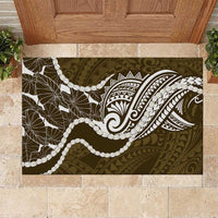 Aloha Hawaii Kalo Pikake Lei Rubber Doormat Chest Tattoo Gold Hawaiian Pattern