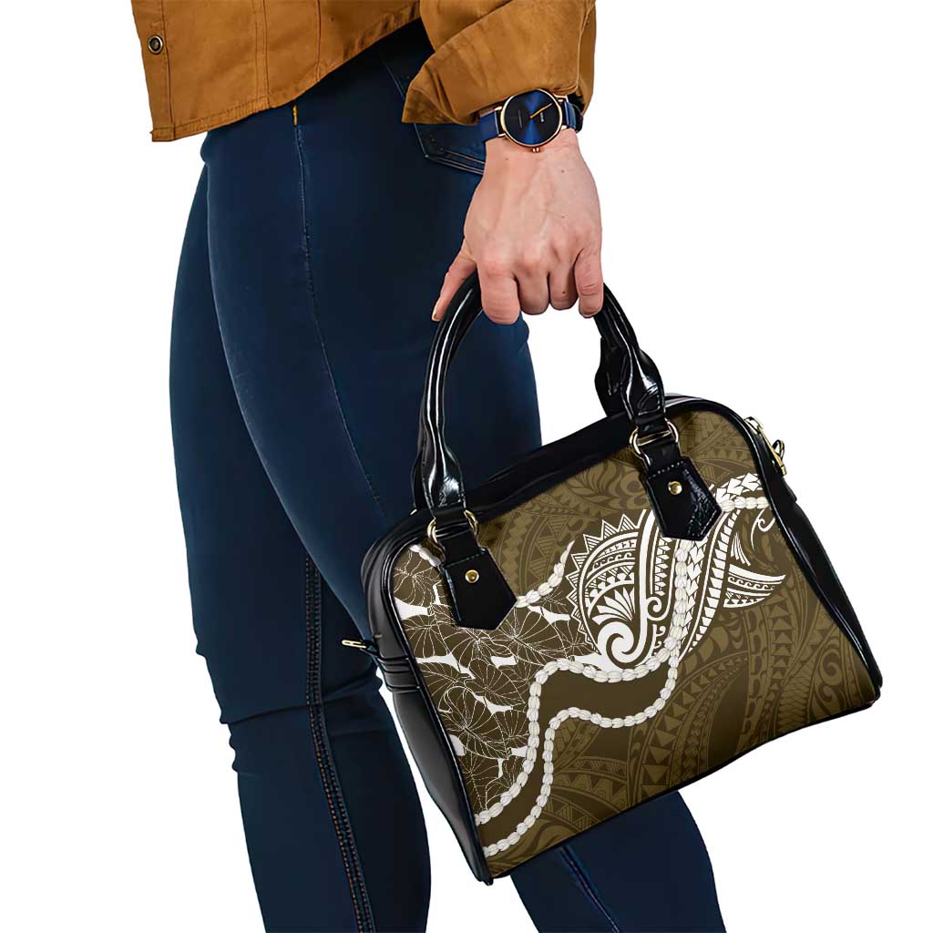 Aloha Hawaii Kalo Pikake Lei Shoulder Handbag Chest Tattoo Gold Hawaiian Pattern