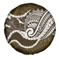 Aloha Hawaii Kalo Pikake Lei Spare Tire Cover Chest Tattoo Gold Hawaiian Pattern