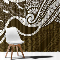 Aloha Hawaii Kalo Pikake Lei Window Curtain Chest Tattoo Gold Hawaiian Pattern