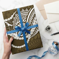 Aloha Hawaii Kalo Pikake Lei Wrapping Paper Chest Tattoo Gold Hawaiian Pattern