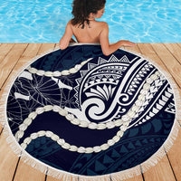 Aloha Hawaii Kalo Pikake Lei Beach Blanket Chest Tattoo Oxford Blue Hawaiian Pattern