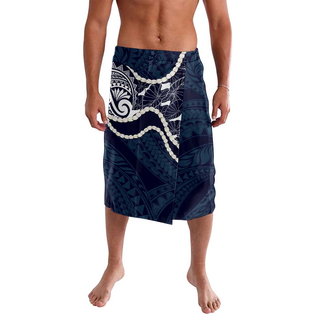 Aloha Hawaii Kalo Pikake Lei Lavalava Chest Tattoo Oxford Blue Hawaiian Pattern