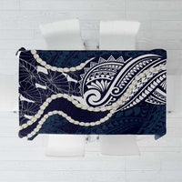 Aloha Hawaii Kalo Pikake Lei Tablecloth Chest Tattoo Oxford Blue Hawaiian Pattern