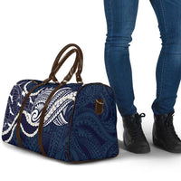 Aloha Hawaii Kalo Pikake Lei Travel Bag Chest Tattoo Oxford Blue Hawaiian Pattern