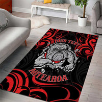 Personalised Aotearoa Bulldog Area Rug NZ Maori Tattoo LT14 - Polynesian Pride