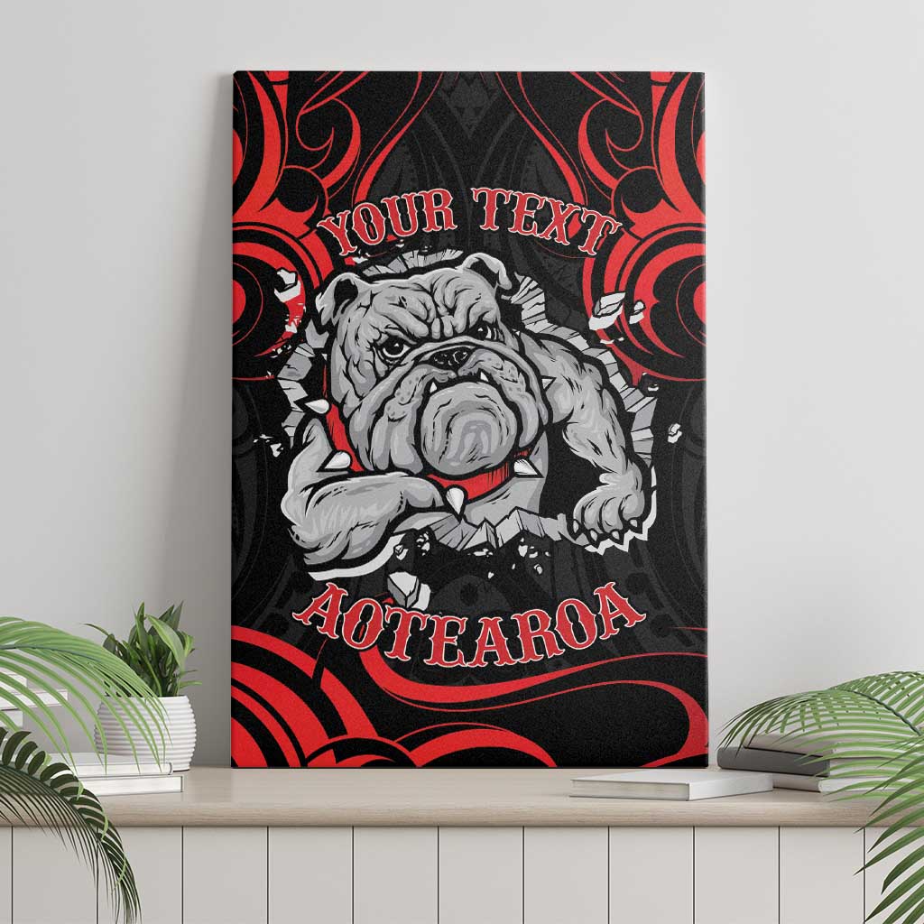Personalised Aotearoa Bulldog Canvas Wall Art NZ Maori Tattoo LT14 - Polynesian Pride