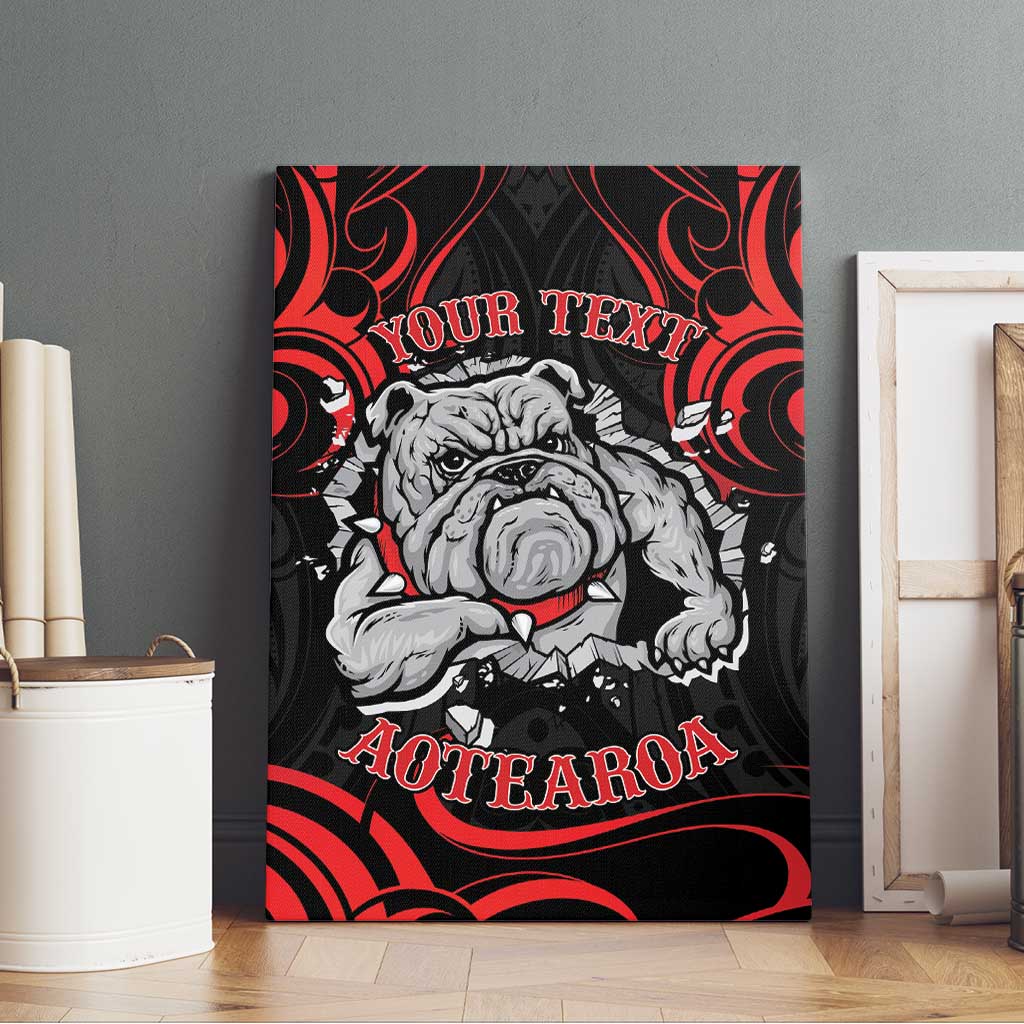 Personalised Aotearoa Bulldog Canvas Wall Art NZ Maori Tattoo LT14 - Polynesian Pride