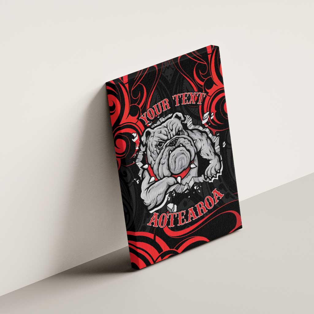 Personalised Aotearoa Bulldog Canvas Wall Art NZ Maori Tattoo LT14 - Polynesian Pride