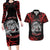 Personalised Aotearoa Bulldog Couples Matching Long Sleeve Bodycon Dress and Hawaiian Shirt NZ Maori Tattoo