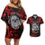 Personalised Aotearoa Bulldog Couples Matching Off Shoulder Short Dress and Hawaiian Shirt NZ Maori Tattoo