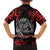 Personalised Aotearoa Bulldog Family Matching Off The Shoulder Long Sleeve Dress and Hawaiian Shirt NZ Maori Tattoo