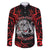 Personalised Aotearoa Bulldog Family Matching Off The Shoulder Long Sleeve Dress and Hawaiian Shirt NZ Maori Tattoo