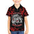 Personalised Aotearoa Bulldog Family Matching Off The Shoulder Long Sleeve Dress and Hawaiian Shirt NZ Maori Tattoo