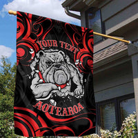 Personalised Aotearoa Bulldog Garden Flag NZ Maori Tattoo LT14 - Polynesian Pride