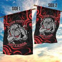 Personalised Aotearoa Bulldog Garden Flag NZ Maori Tattoo LT14 - Polynesian Pride