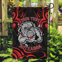 Personalised Aotearoa Bulldog Garden Flag NZ Maori Tattoo LT14 Garden Flag Red - Polynesian Pride
