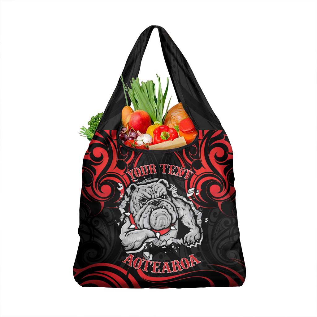 Personalised Aotearoa Bulldog Grocery Bag NZ Maori Tattoo LT14 1-pack One Size Red - Polynesian Pride