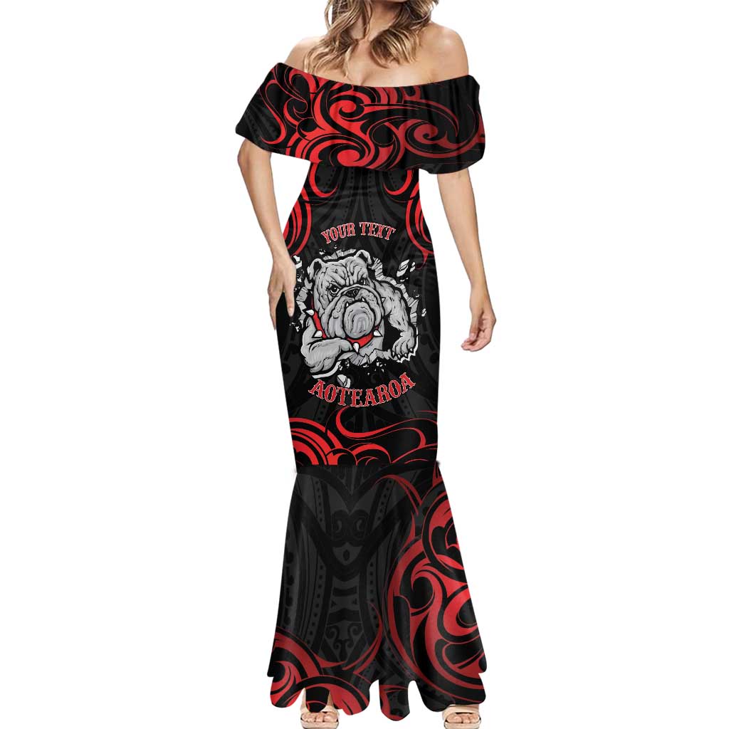 Personalised Aotearoa Bulldog Mermaid Dress NZ Maori Tattoo LT14 - Polynesian Pride