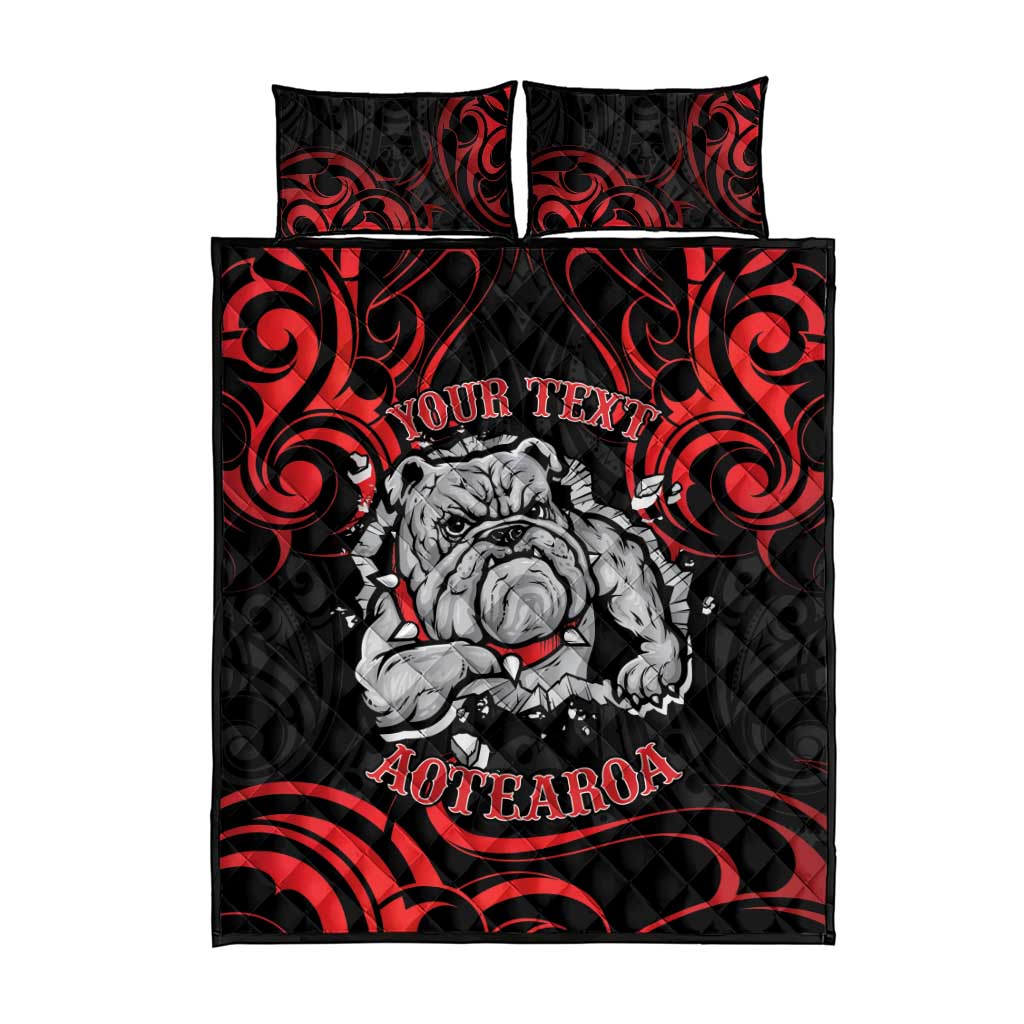 Personalised Aotearoa Bulldog Quilt Bed Set NZ Maori Tattoo LT14 - Polynesian Pride