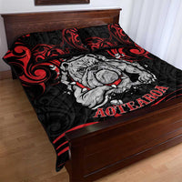 Personalised Aotearoa Bulldog Quilt Bed Set NZ Maori Tattoo LT14 - Polynesian Pride