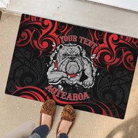 Personalised Aotearoa Bulldog Rubber Doormat NZ Maori Tattoo LT14 - Polynesian Pride