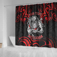 Personalised Aotearoa Bulldog Shower Curtain NZ Maori Tattoo LT14 - Polynesian Pride