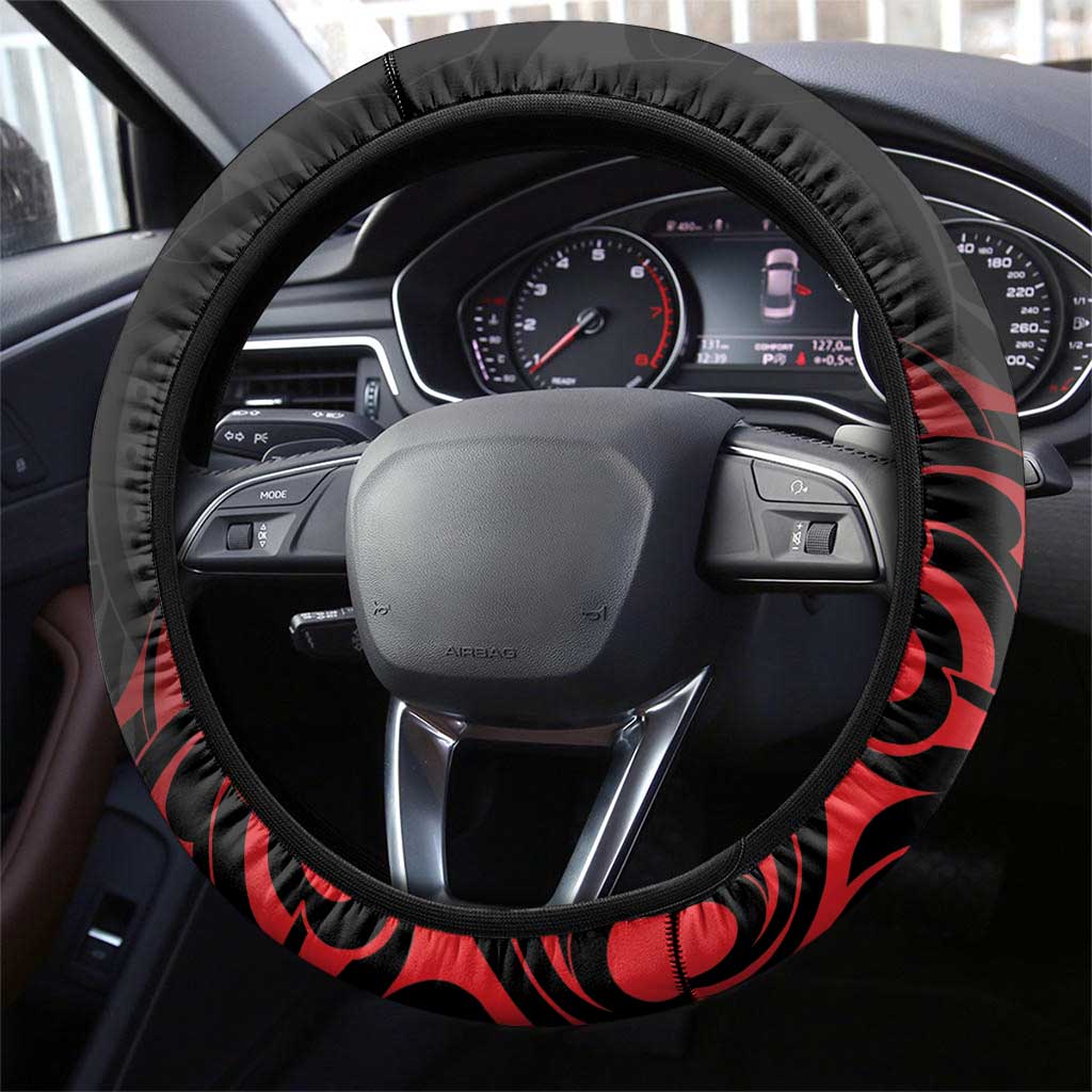 Aotearoa Bulldog Steering Wheel Cover NZ Maori Tattoo LT14 - Polynesian Pride